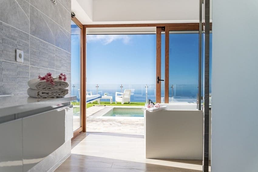 Bad mit Meerblick, Casa Yaneric, Ferienhaus Tijarafe, La Palma Bad mit Meerblick, Casa Yaneric, Ferienhaus Tijarafe, La Palma