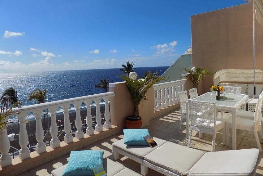 Roof Terrace, Apartment La Regata Atico, Apartment Puerto Naos, La Palma
