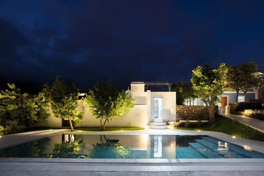 Pool am Abend, The El Paso, Finca La Palma mit Pool Pool am Abend, The El Paso, Finca La Palma mit Pool
