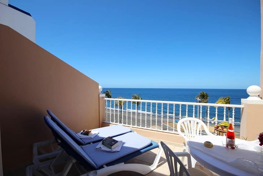 Terrasse, Apartment La Regata 3b, Ferienwohnung mit Meerblick La Palma