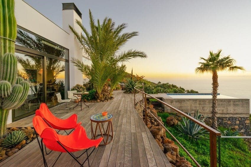 Terrasse, Villa El Cielo, Luxus Ferienhaus Puntagorda Terrasse, Villa El Cielo, Luxus Ferienhaus Puntagorda