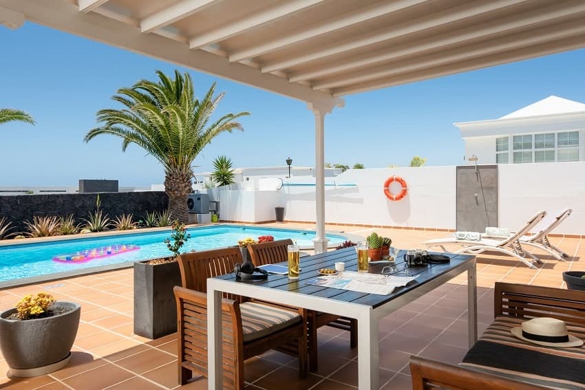 Villa Manuela, Terraza, Casa Rural con Piscina Lanzarote Villa Manuela, Terraza, Casa Rural con Piscina Lanzarote