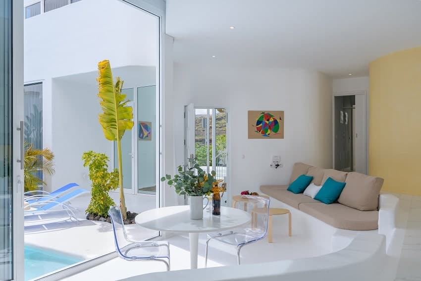 Wohnbereich, Suite Chic Deluxe, Ferienwohnung Lanzarote Wohnbereich, Suite Chic Deluxe, Ferienwohnung Lanzarote
