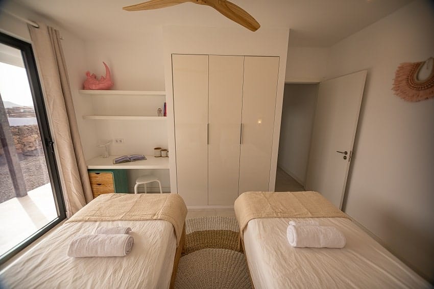 Schlafzimmer, Einzelbetten, Villa Odo, Villa Fuerteventura