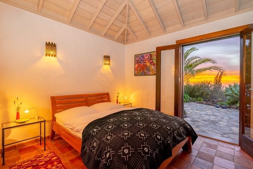 Schlafzimmer, Pabellón de Miramar, Ferienhaus La Palma
