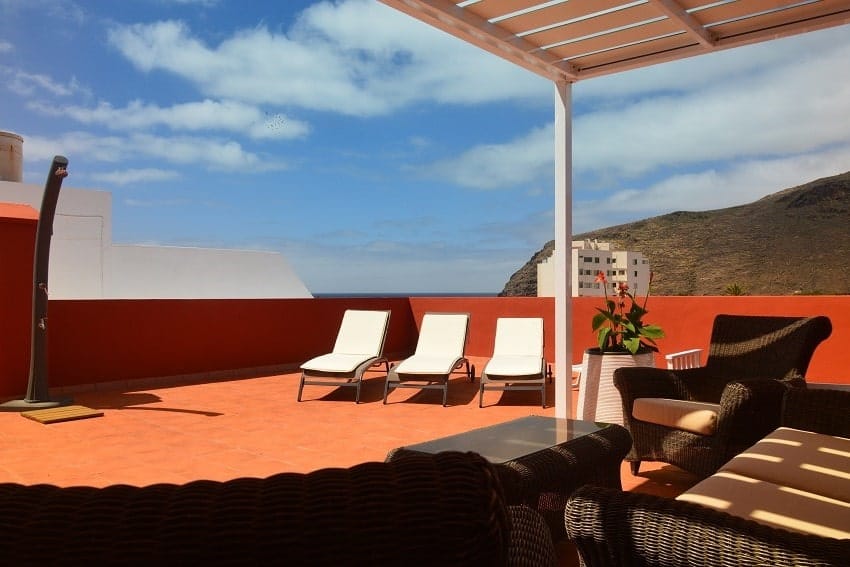 Terrasse, Apartment Miramar 1, Ferienwohnung La Gomera