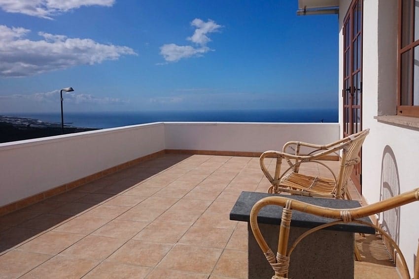 Terrasse, Casa Vista Caldera, Ferienhaus La Palma mit Pool