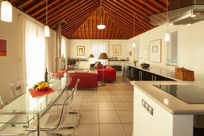 Living and Dining Area, Casa San Borondon, Luxury Holiday Home La Palma
